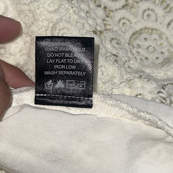 House of Harlow 1960 Revolve Birkin Mini Lace Dress Ivory Womens Medium Wedding - Picture 13 of 13